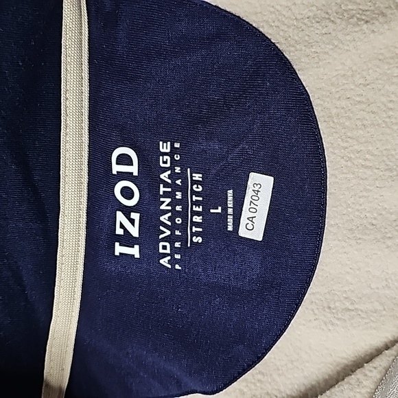 IZOD large cream half zip advantage performance stretch jacket - Picture 5 of 6